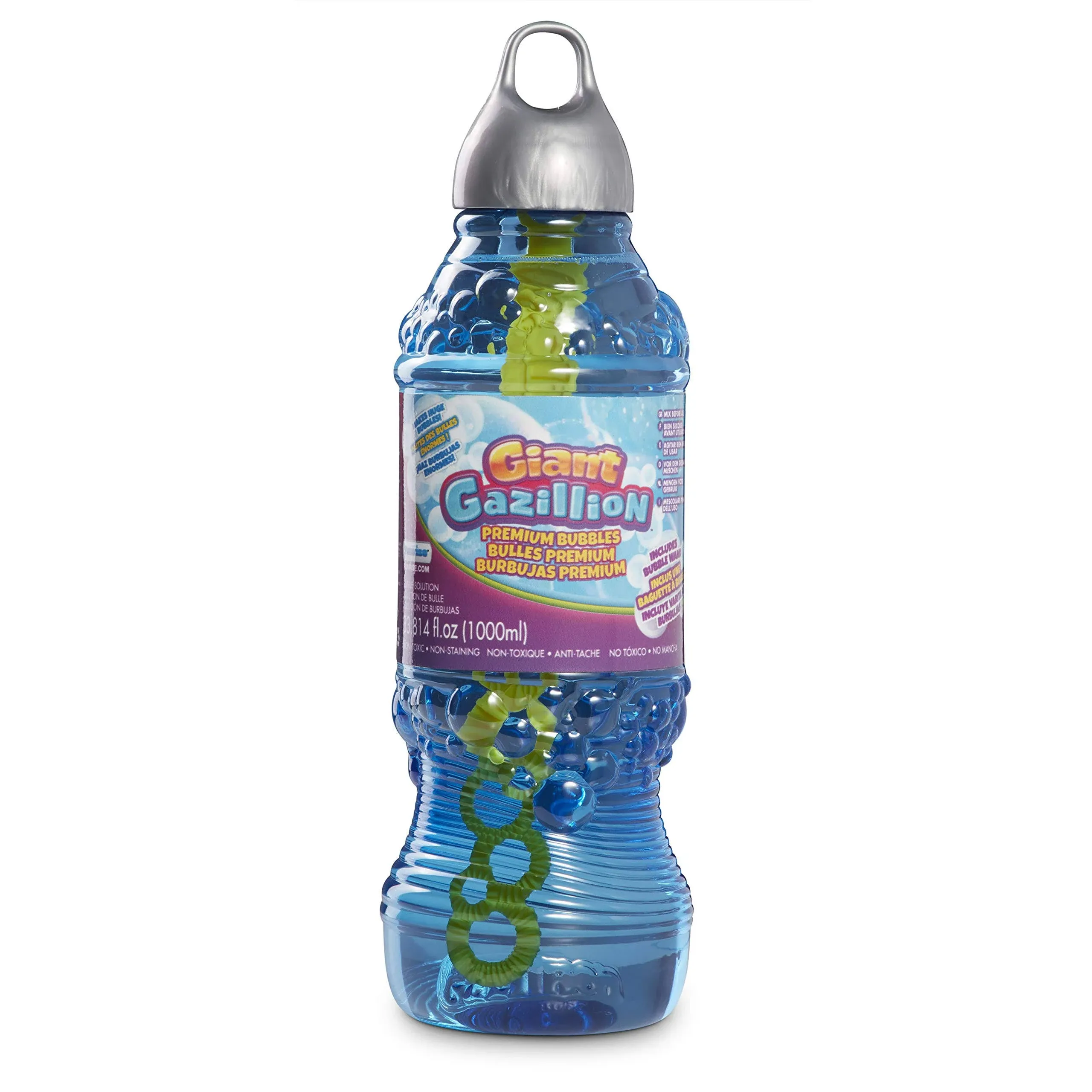 Gazillion Giant Premium Bubbles Solution Non-Toxic Non-Staining 1 Liter Bottle