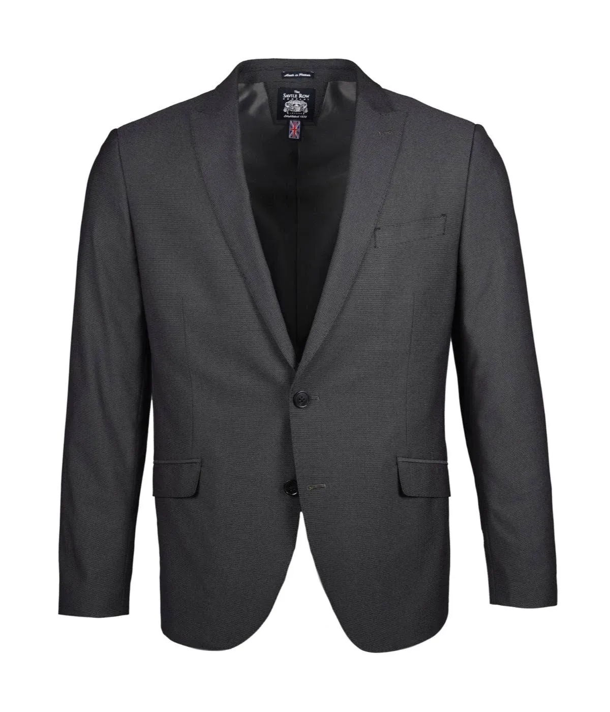 Peak Lapel Gray Pulse Suit Jacket