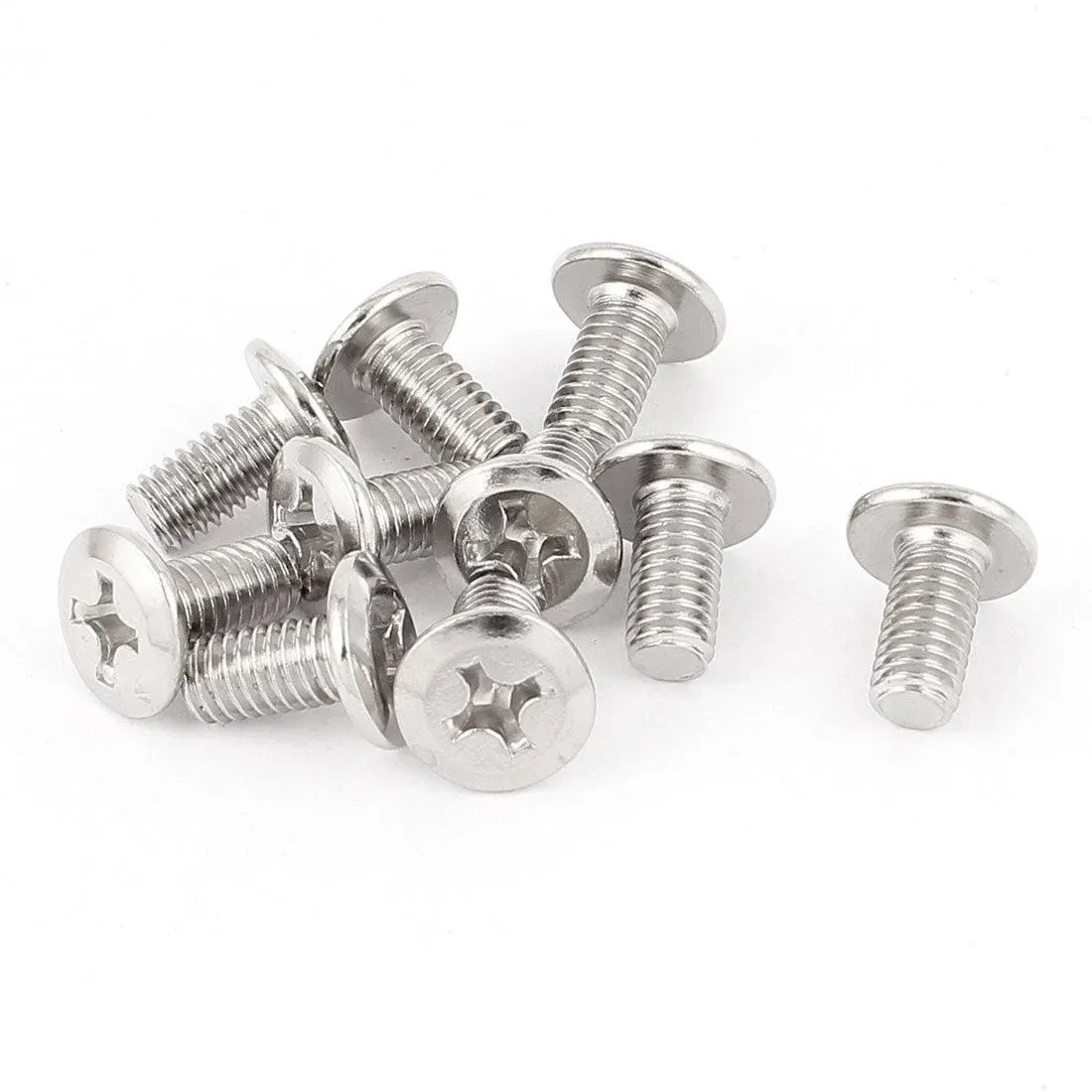 Uxcell M6 x 12mm Phillips Flat Head Countersunk Bolts Machine Screws 10 Pcs