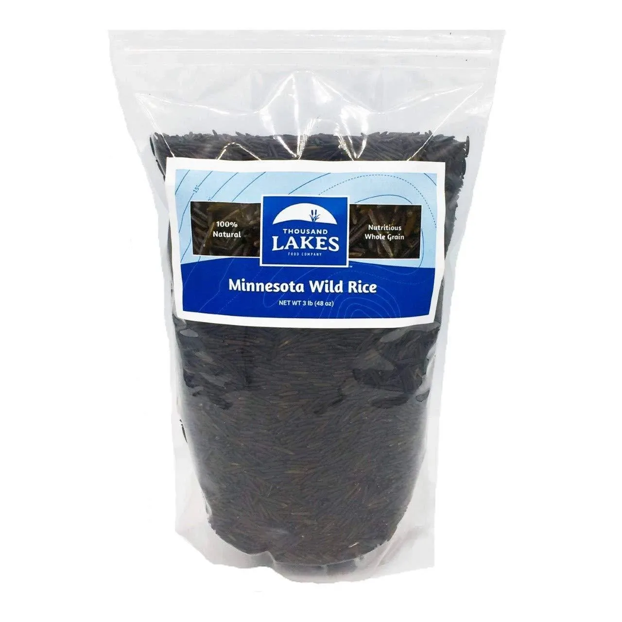 Minnesota Grown Wild Rice - 3 Pounds (48 Ounces) - Bulk Pouch | 100% Wild Rice |