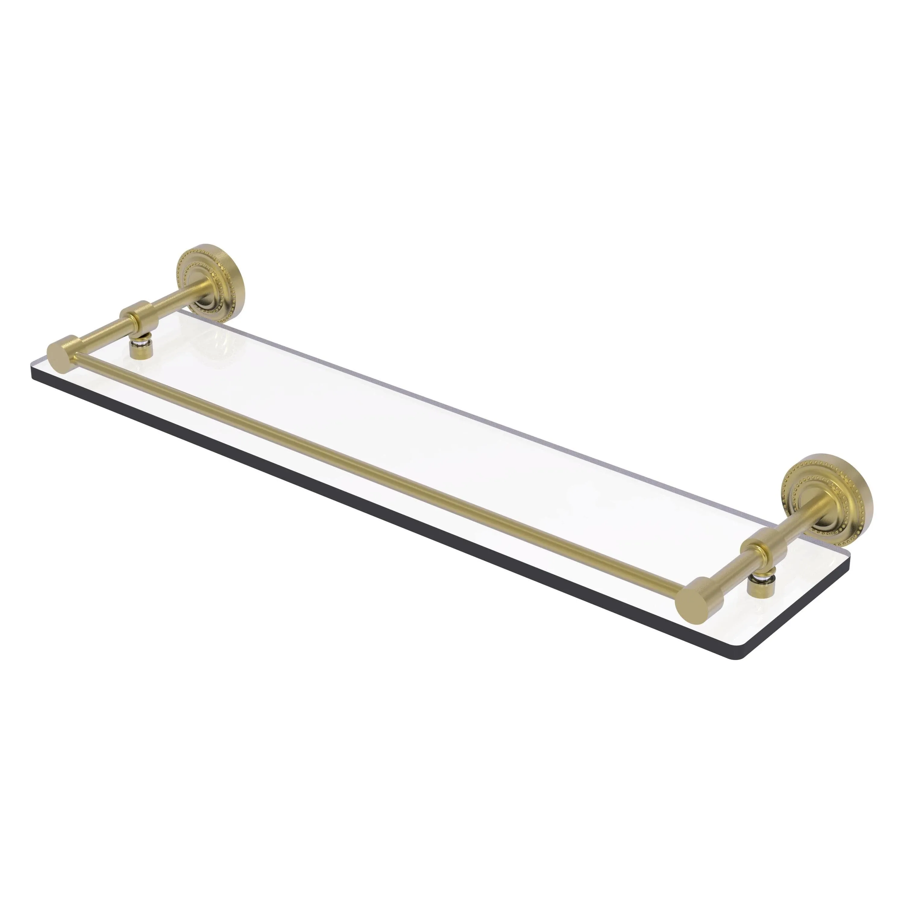 Allied Brass Dottingham 22" Glass Shelf with Gallery Rail Satin Brass