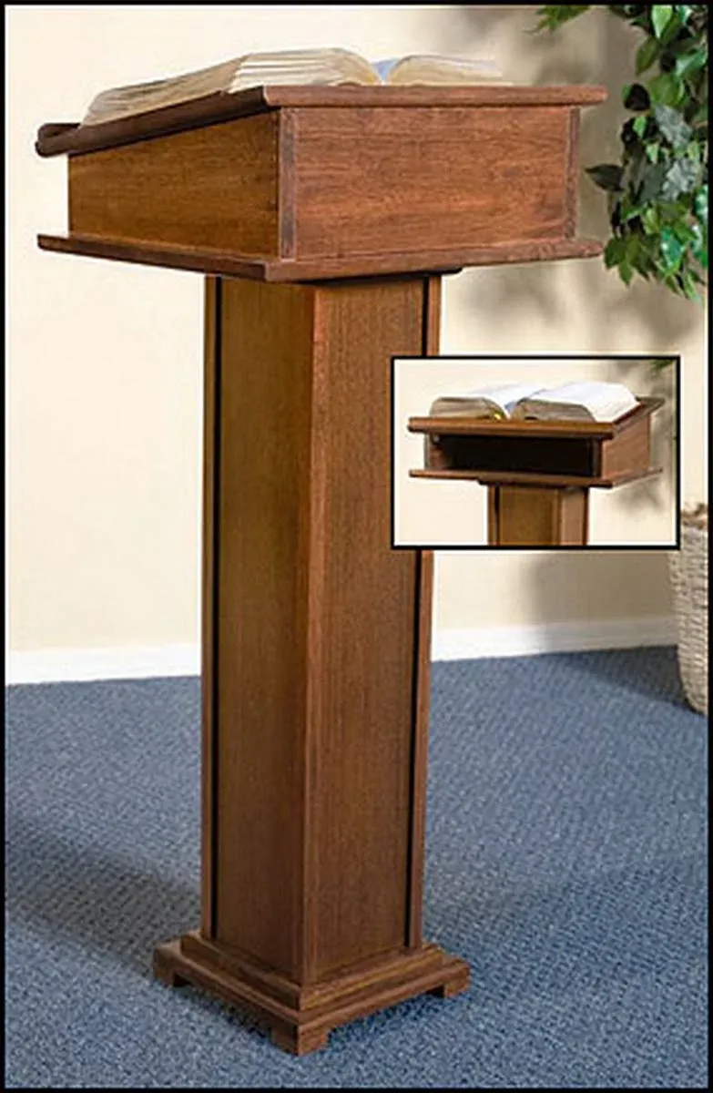 Christian Brands Church Supply Lc908 Walnut Lectern with Shelf