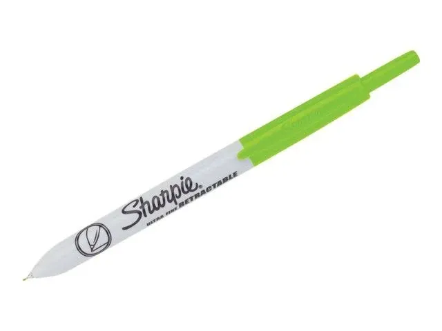 Sharpie Retractable Permanent Markers, Ultra-Fine Point, Assorted Colors, Pack of 3