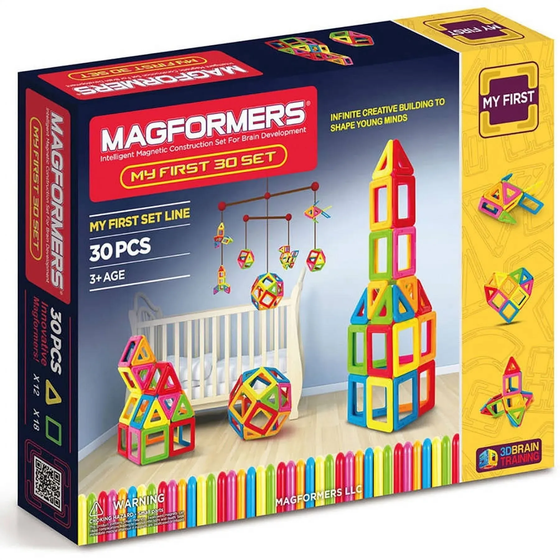 MAGFORMERS My First 30 Set Magnetic Building Pieces W/Book &amp; Cards Complete