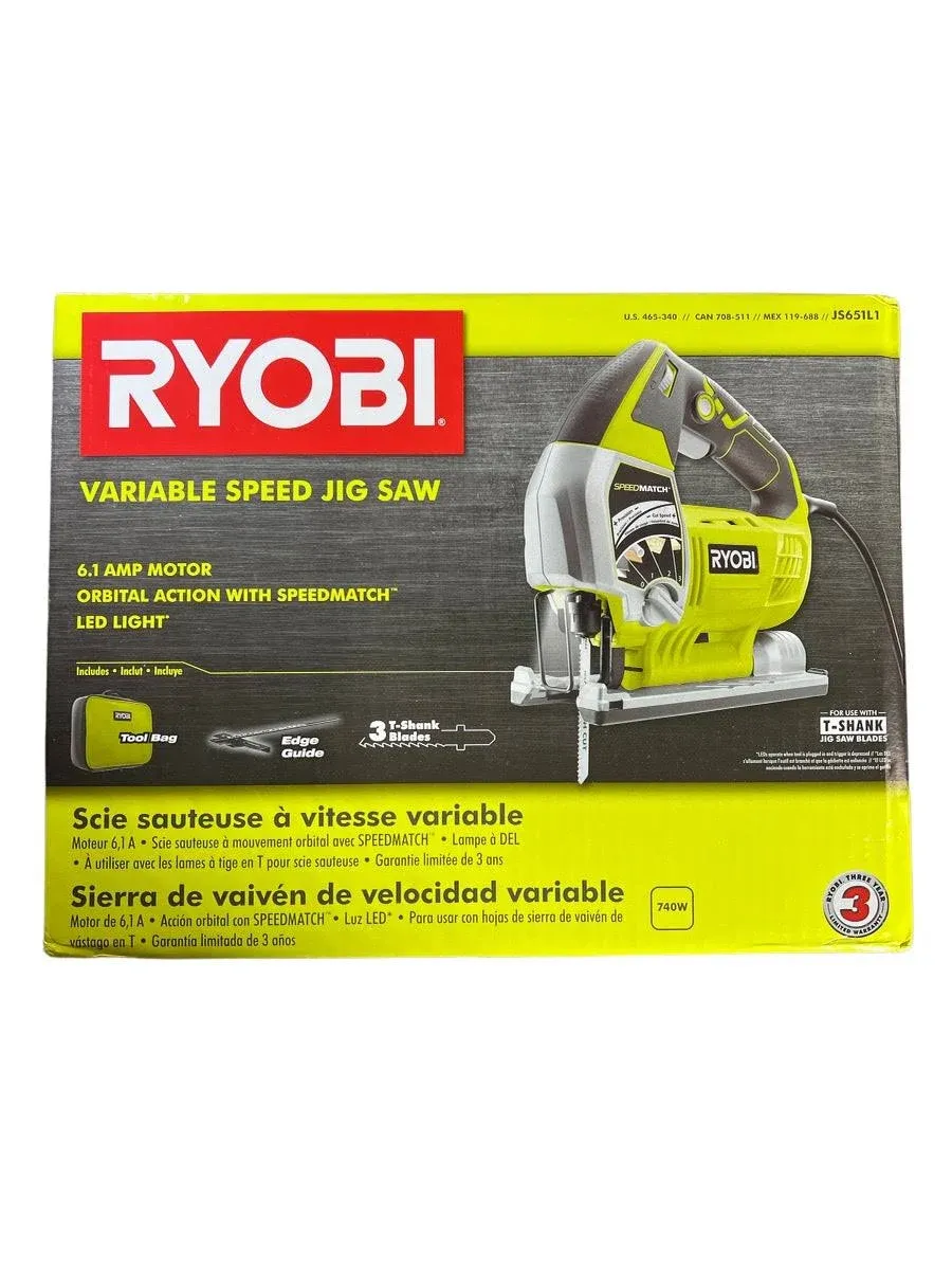 Ryobi JS651L1 Variable Speed Orbital Jigsaw Brand New In Box