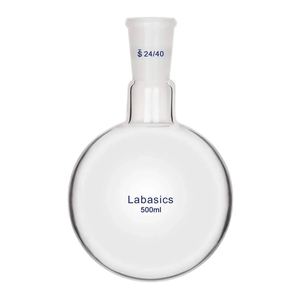 Labasics Glass 500ml Single Neck One Neck Round Bottom Flask