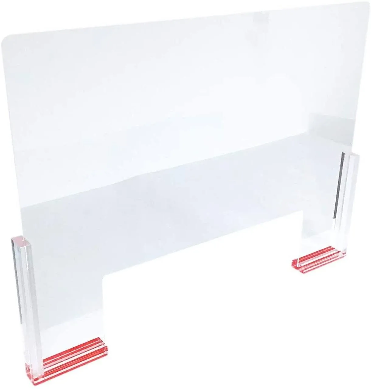 888 Display 2 Pack Elegant Plexiglass Shield Sneeze Guard Finished Corner Edge ...