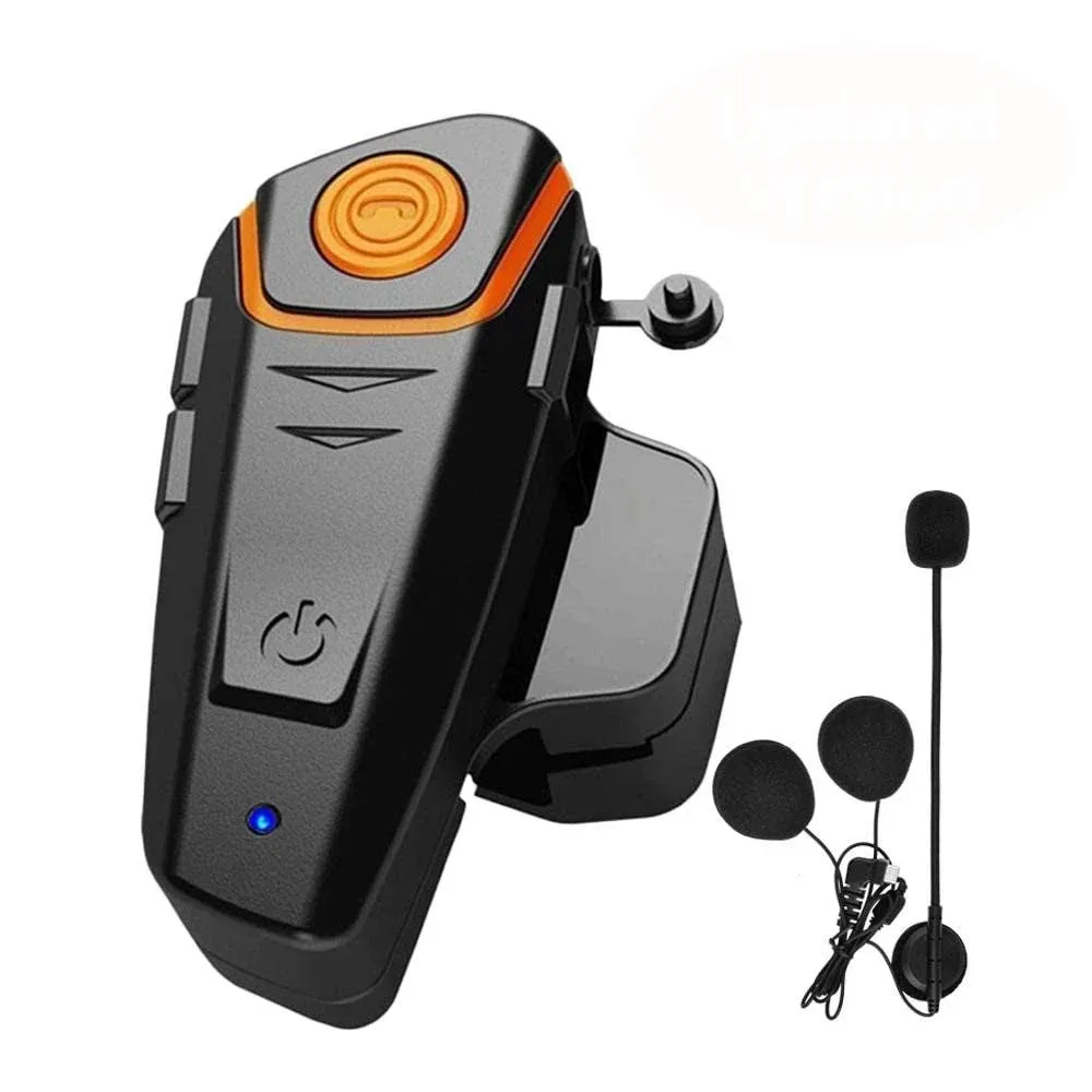 Motorcycle Bluetooth Headset, BT-S2 Motorbike Helmet Intercom Up to 3 Riders 100