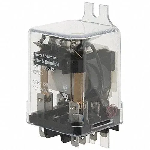 TE CONNECTIVITY/POTTER & Brumfield KUP-11D55-12 Power Relay, DPDT, 12VDC, 10A, B