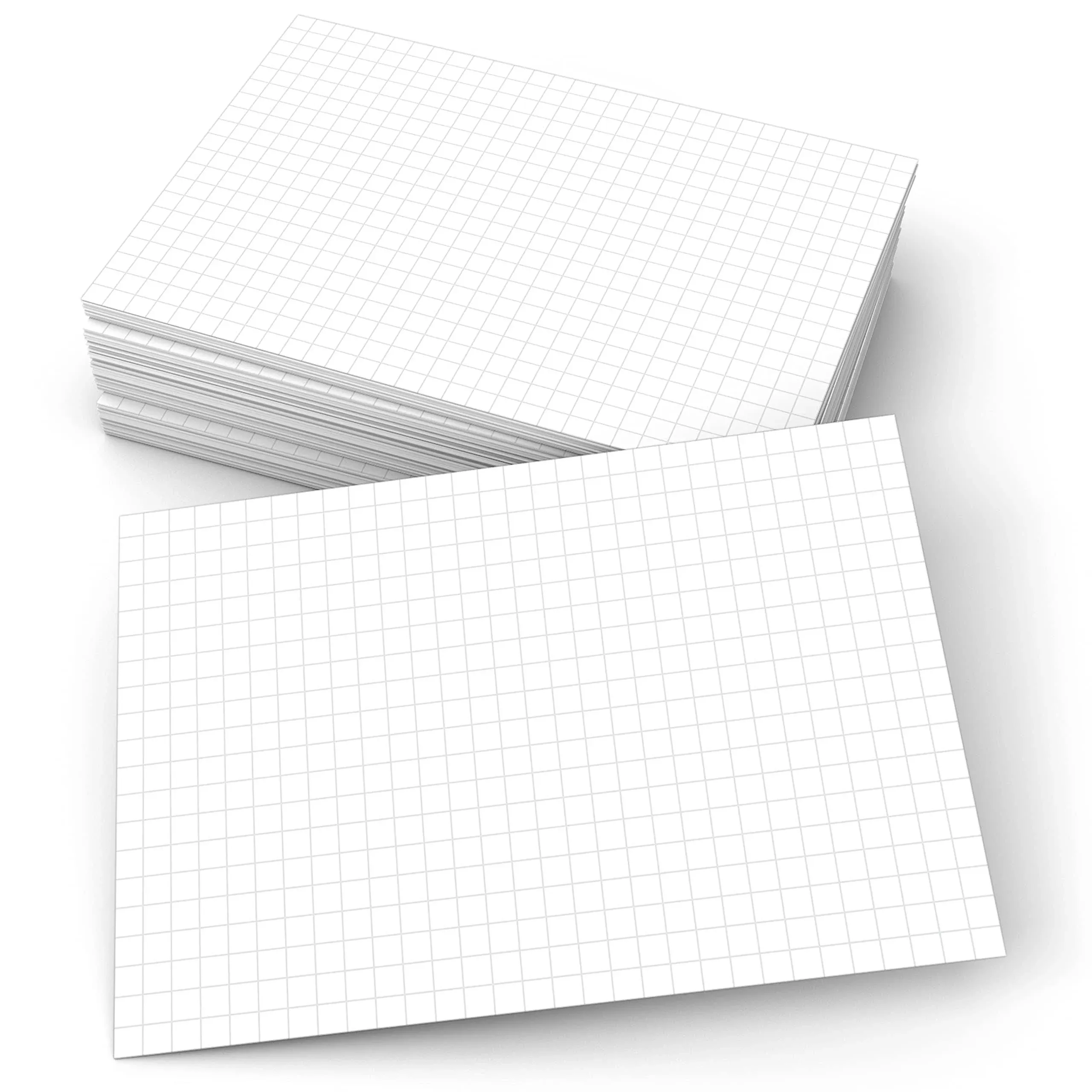 321Done Graph Ruled Index Cards (Set of 50) 4" x 6", Grid 0.20" Double-Sided ...