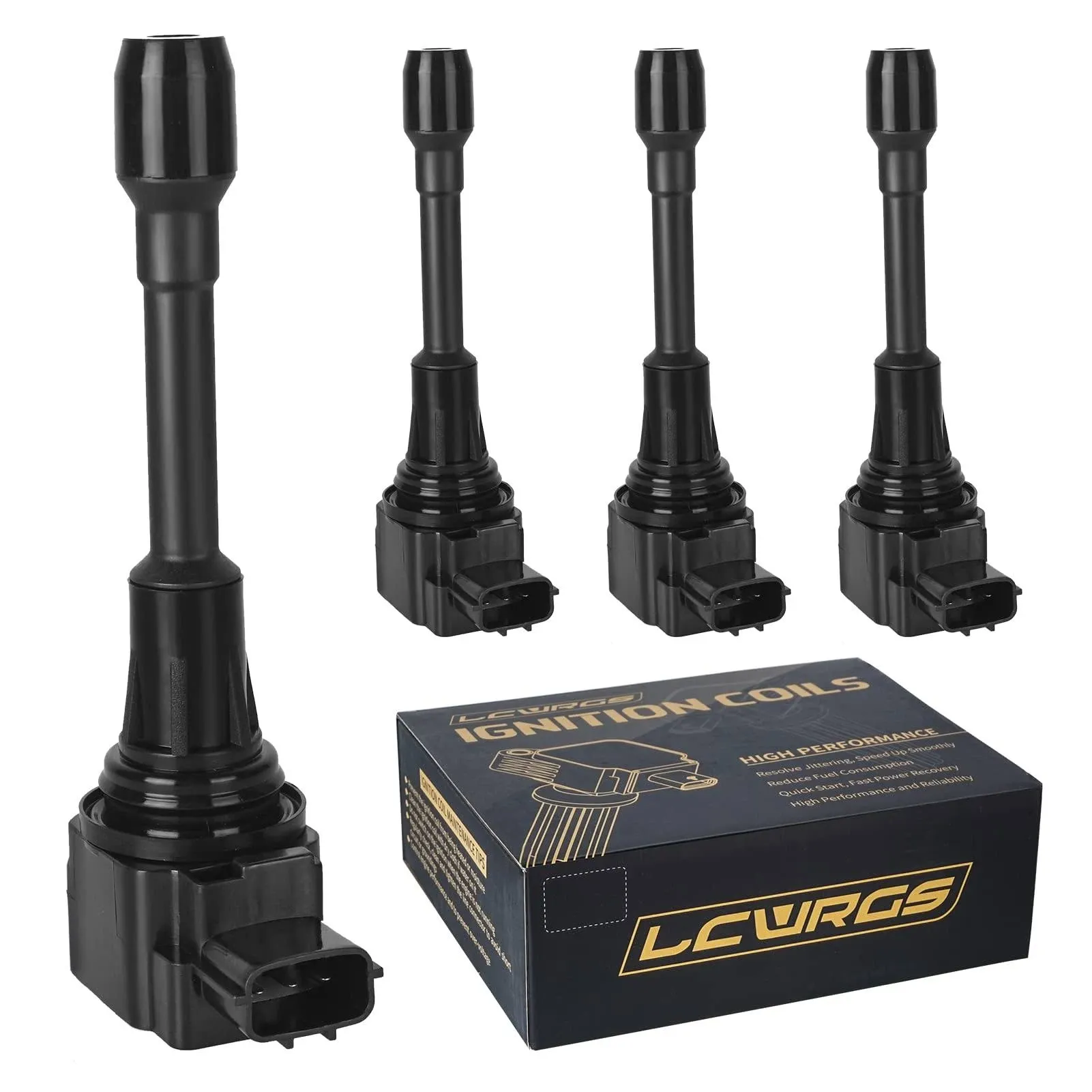 LCWRGS Set of 4 Ignition Coil Fits for 2.5 L4 2007 2008 2009 2010 2011 2012 ...