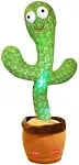 Pbooo Dancing Cactus Toy,Talking Repeat Singing Sunny Cactus Toy 120 Pcs Songs for Baby 15S Record Your Sound Sing+Dancing+Recording+LED