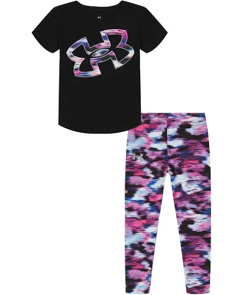 Under Armour Baby Girls 12-24 Months Ikat Glitch Short Sleeve T-Shirt Legging Set ...