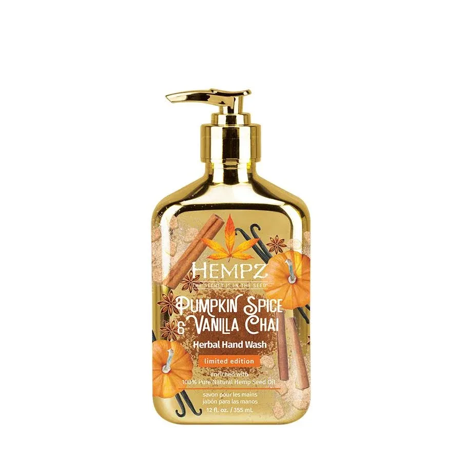 Hempz Pumpkin Spice Vanilla Chai Herbal Hand Wash Limited Edition - 12 oz