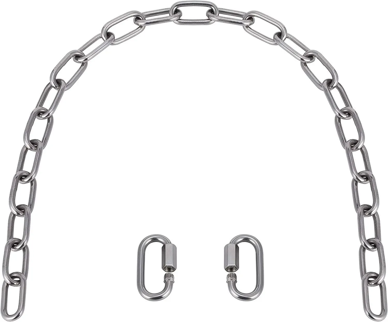 5mm Stainless Steel Link Chain 316 Stainless Steel Chain with 2 Locking Snap ...