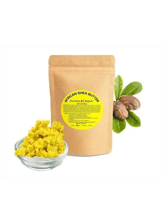 Unrefined African Shea Butter 1 lb / 16 oz Yellow, Grade A 100% Natural Pure & Raw. Fresh Moisturizing, Ideal for Dry and Cracked Skin. Can be use in Body, Hair and Face. Imported from GHANA.