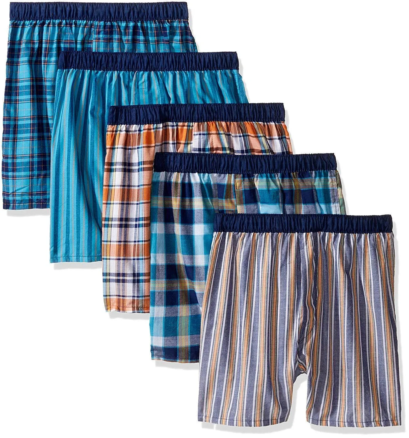 Fruit of the Loom Childrens Small Classic Fit 5-Pack Cotton Woven TagFree Boxers