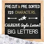 Changeable Felt Letter Board with Letters, Pre Cut &amp; Sorted 725 Letters, Firs...