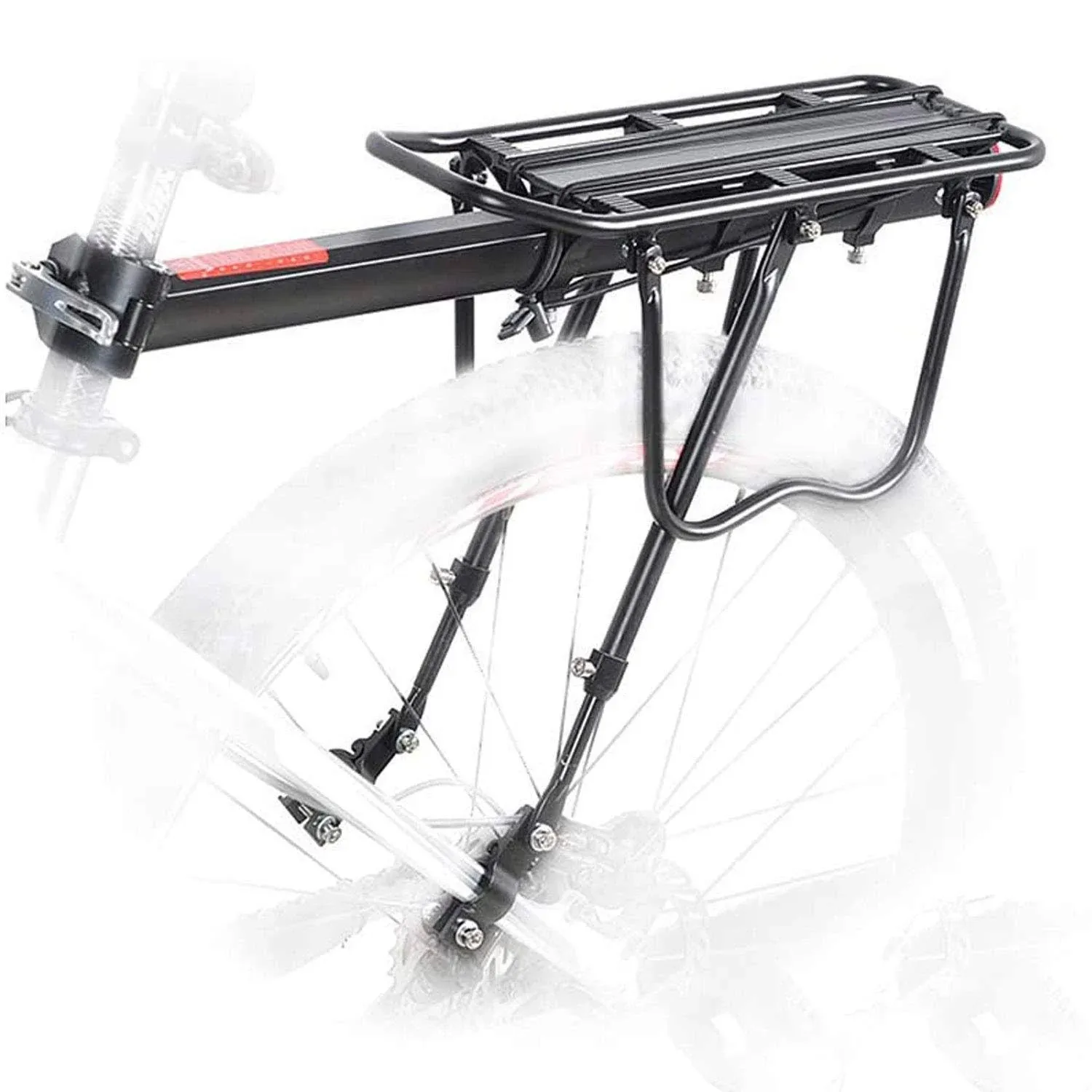 Lightton Rear Bike Rack Bicycle Cargo Rack Quick Release Adjustable, with Fender ...