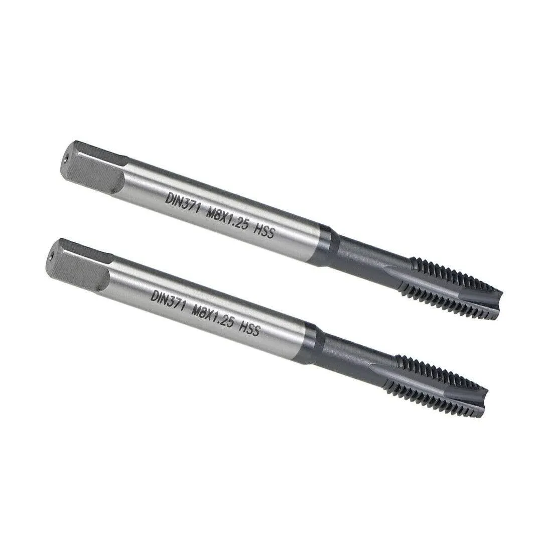 M12 x 1.75 Spiral Point Threading Tap H2 HSS TiCN Coated Din371/376 2pcs ...