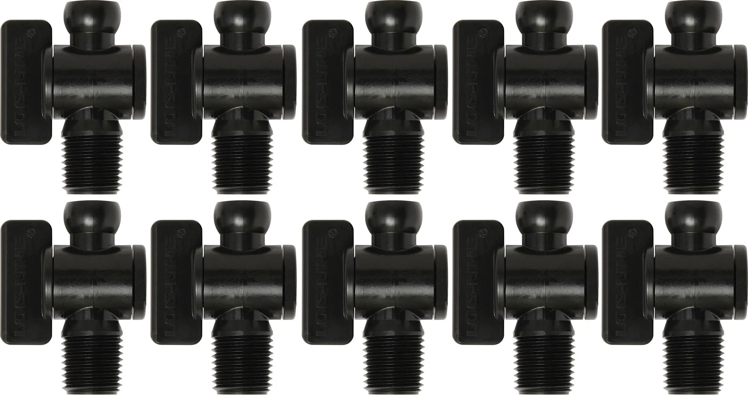 Loc-Line 29452-BLK Male NPT Valve, Black, 1/4", PK10