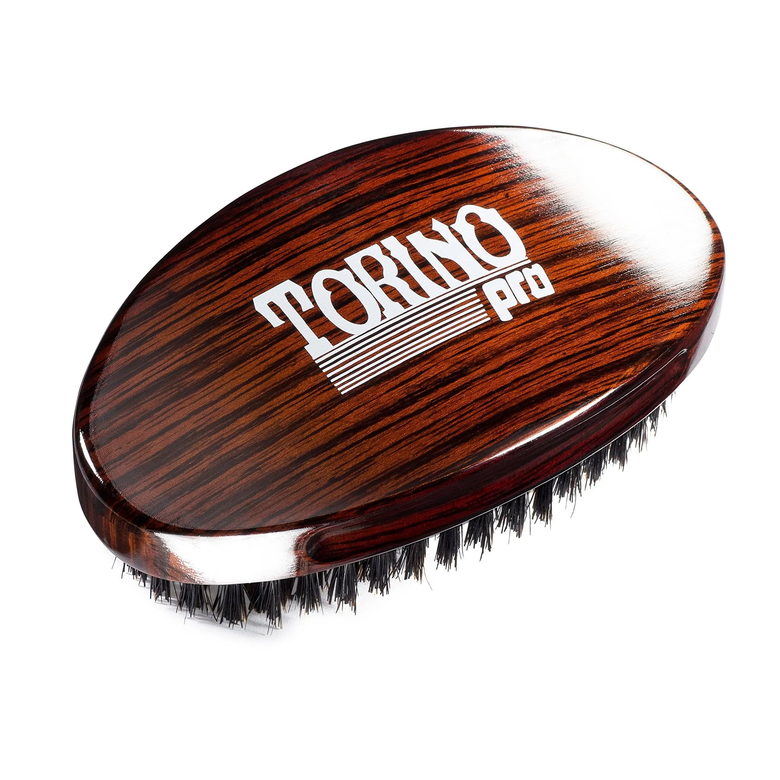 Torino Pro Wave Brush #730 by Brush King - Medium Curve 360 Waves Palm Brush - All Purpose 360 Waves Brush