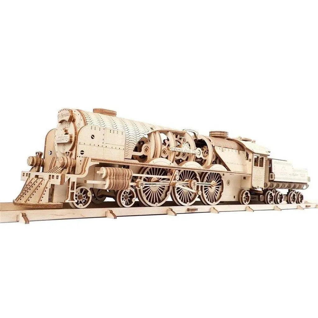 UGEARS | V-Express Steam Train | Mechanical Wooden Model