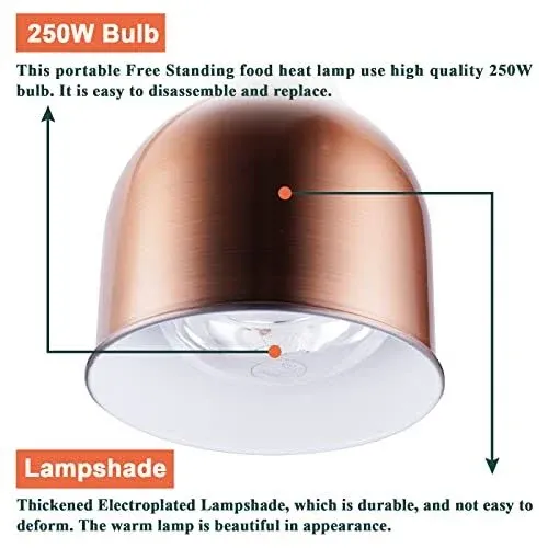 YMJOINMX Food Heat Lamp Infrared Food Warmer Lamp Restaurant Retractable Heat ...