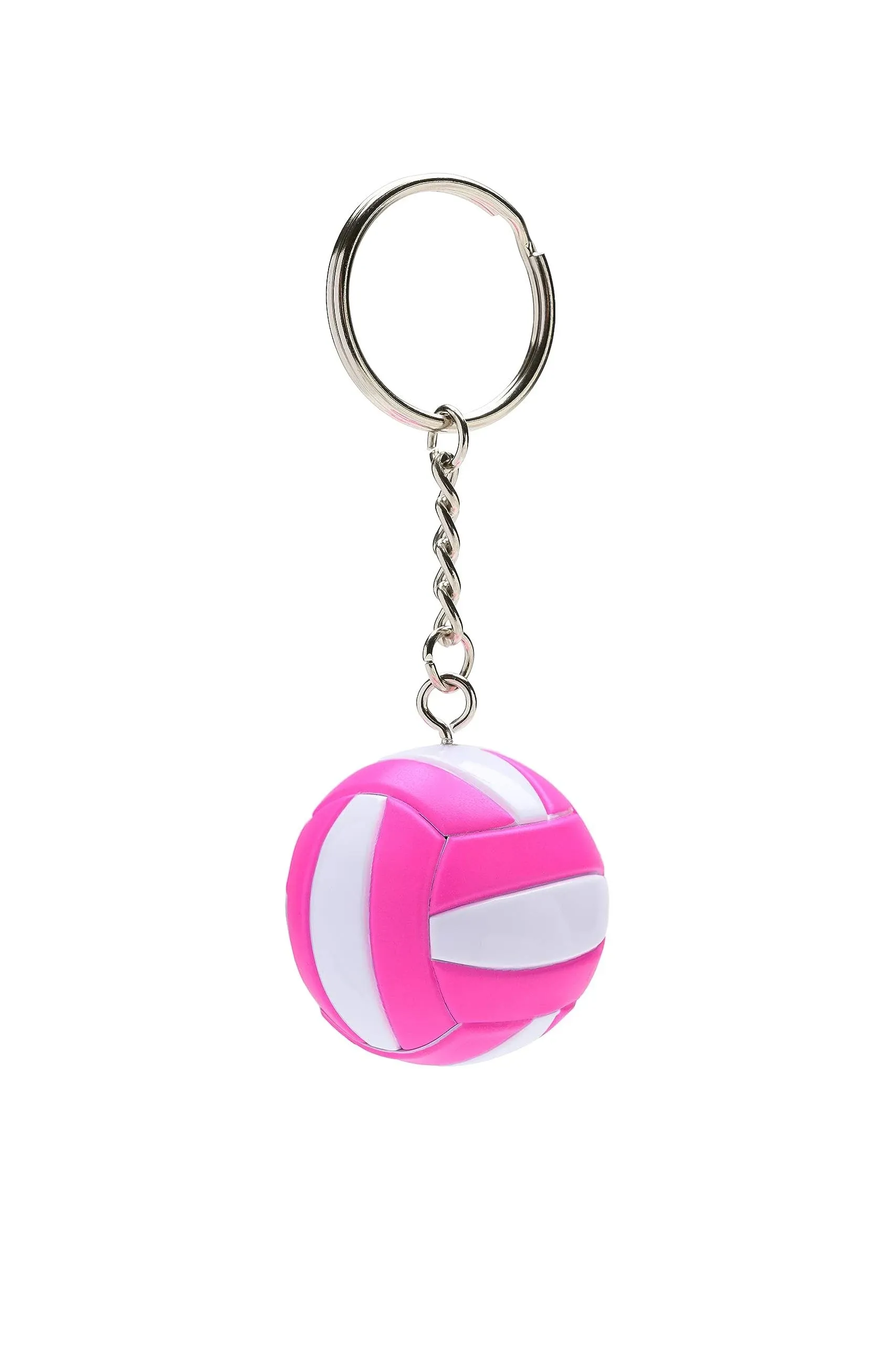 Tandem Sport Volleyball Keychain, Pink/White