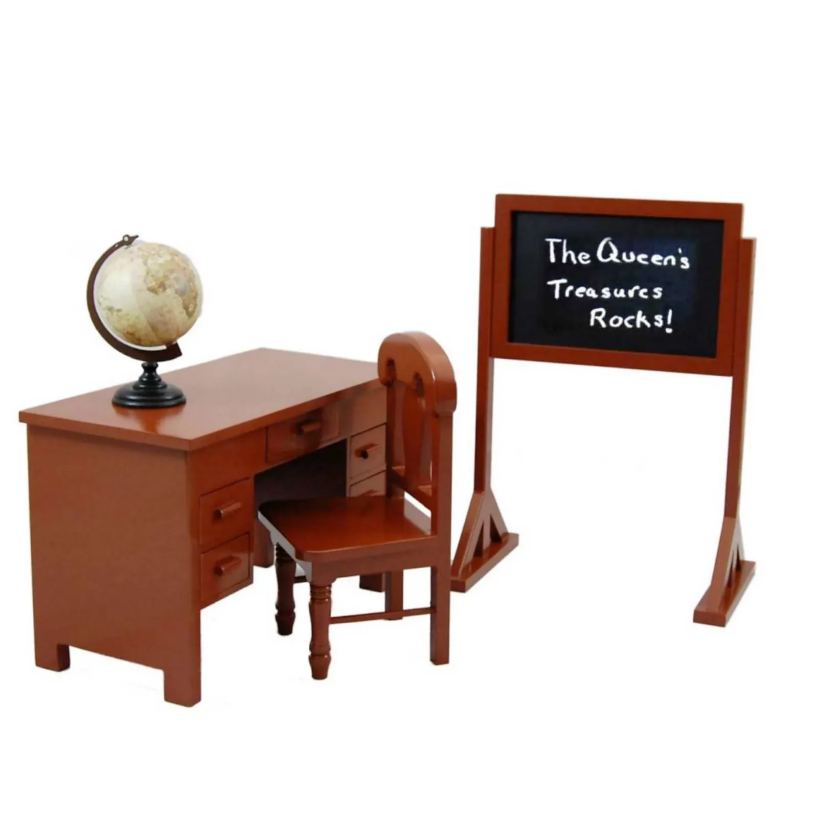 The Queen's Treasures Vintage Wooden 18 inch Doll School Teachers Desk