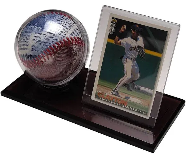 SAFTGARD Supplies Acrylic Baseball and Card Display Case Holder