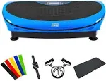 Fitvids Vibration Plate Exercise Machine Workout Vibration Fitness Platform with Resistance Loops and Resistance Band, 2D, 3D and 4D