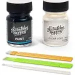 ScratchesHappen Exact-Match Touch Up Paint Kit Compatible with Ford Agate Black Metallic (UM/M7414A) - Bottle, Essential