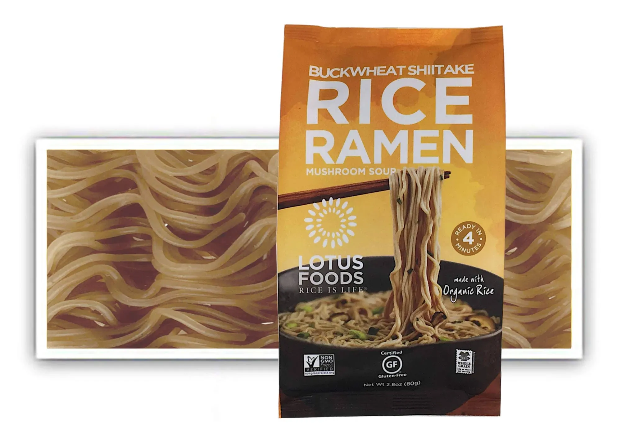 Lotus Foods Gourmet Buckwheat Mushroom Brown Rice Ramen and Mushroom Soup Gluten ...