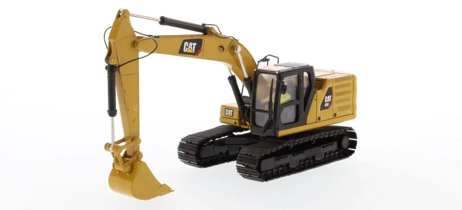 Diecast Masters Cat 320 Hydraulic Excavator Diecast Model Excavator Yellow Scale ...