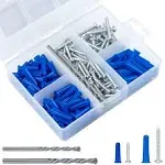 Conical Concrete Wall Anchors And Screws Assortment Kit 200pcs Masonry Anchors W