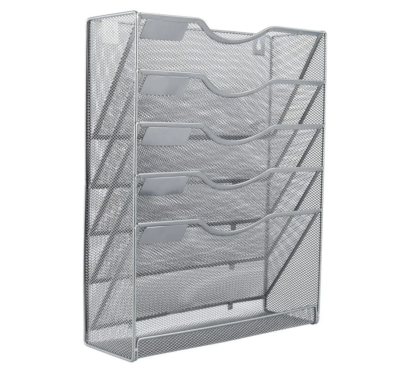 EasyPAG 6 Tier A4 Mesh in Tray Hanging Wall File Holder Mail Organiser Magazine ...