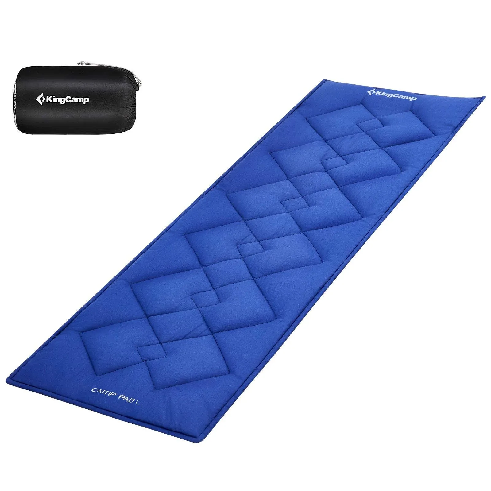 KingCamp Cot Pad for Camping, Comfortable Lightweight Sleeping Mat, Soft Warm Non-Slip Cot Mattress Topper for Outdoor & Indoor, Picnic, Hiking, Backpacking, Yoga