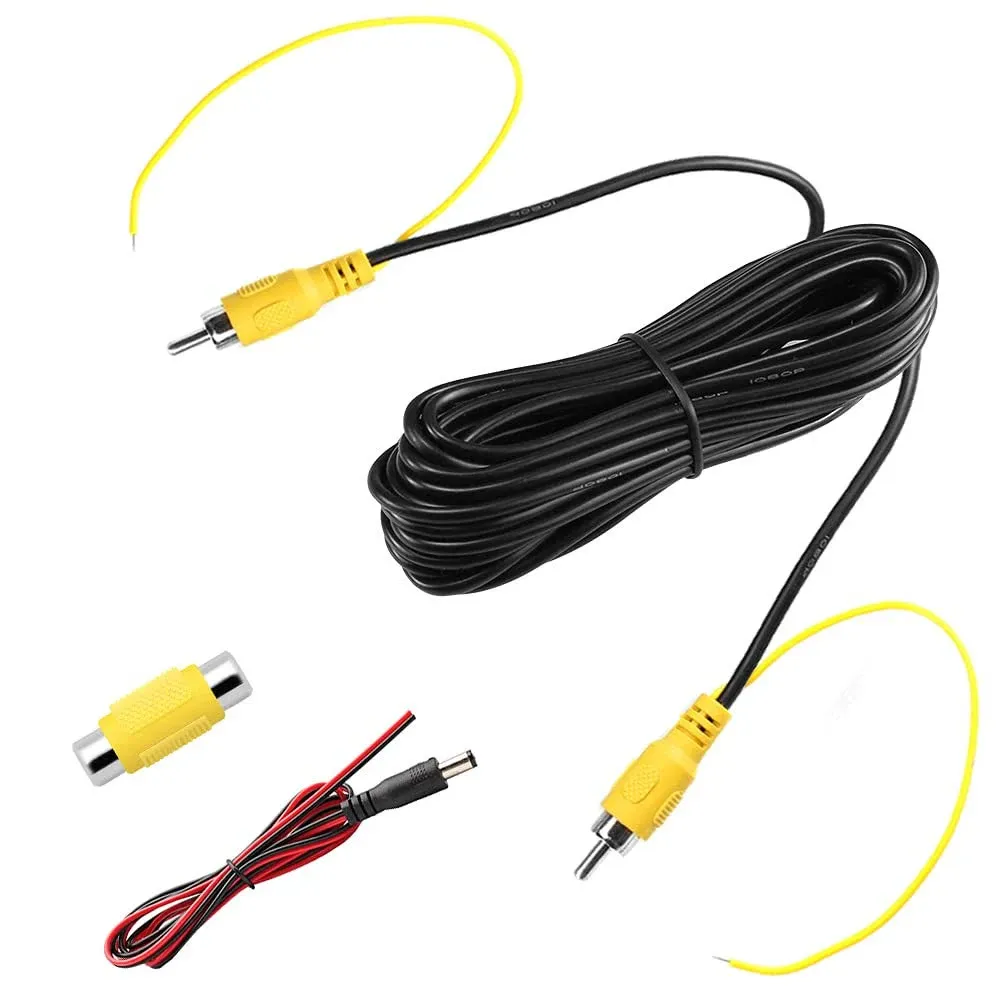 Double-Shielded RCA Video Cable for Vehicle Monitor and Reverse Backup Rear View Camera Connection, GreenYi Digital Audio Coaxial Extension Cord Wire for Subwoofer Amplifier(26.2FT / 8M)