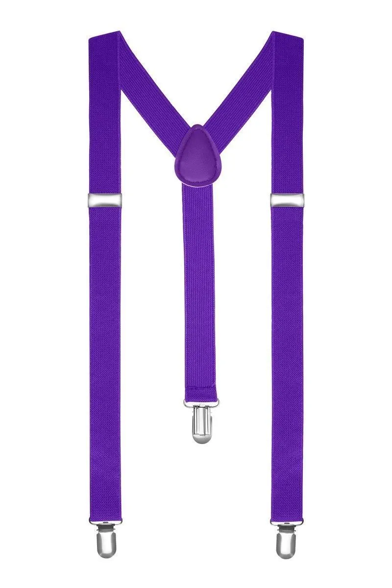 Boolavard Braces / Suspenders One Size Fully Adjustable Y Shaped with Strong ...