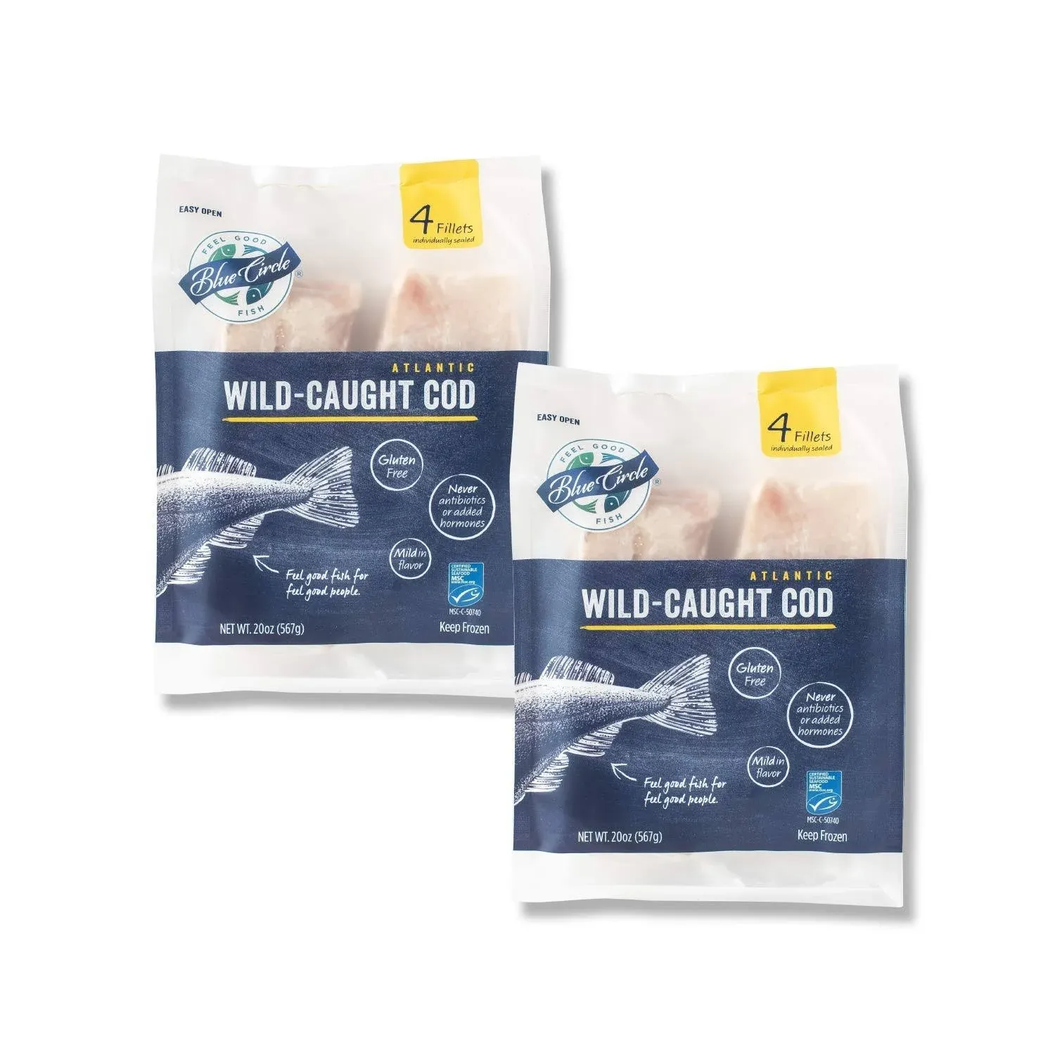 Blue Circle Foods Wild-Caught Atlantic Cod | Sustainable, Firm Texture, Mild ...