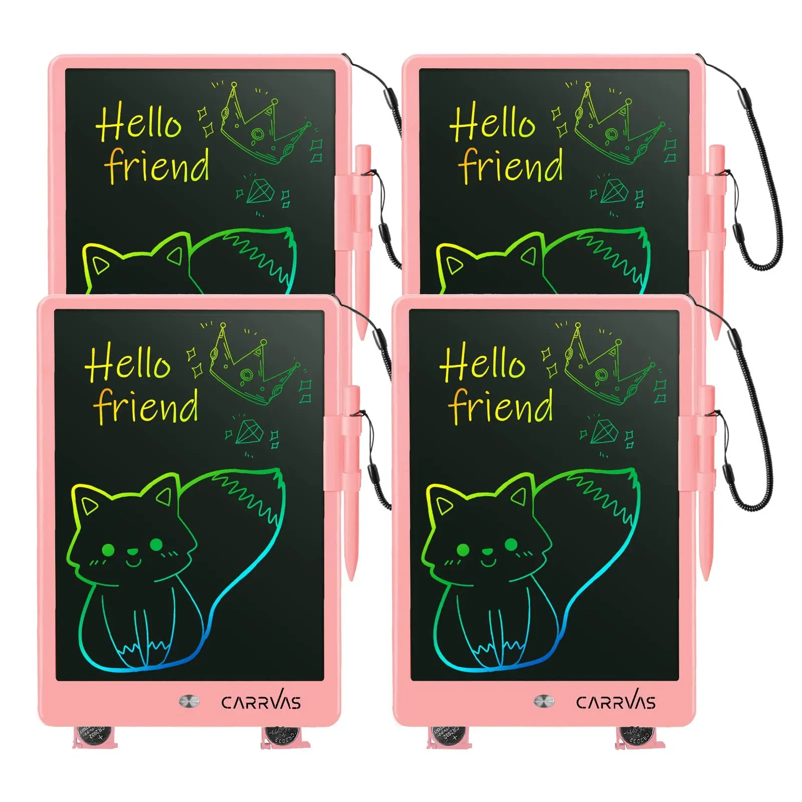 CARRVAS LCD Writing Tablet 4 Pack 10 inch Doodle Board Electronic Drawing Tablet ...