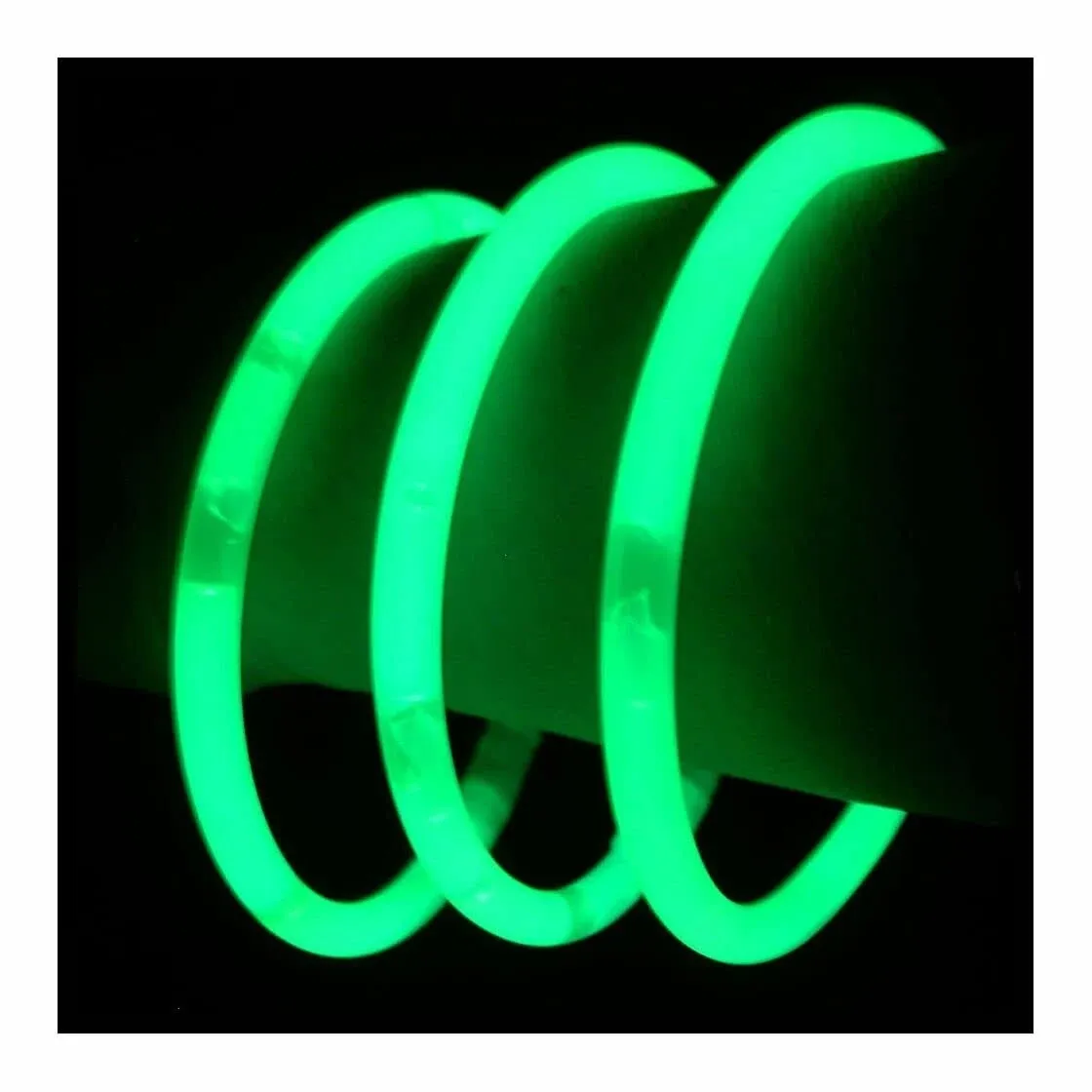 Glow Sticks Bulk Wholesale Bracelets, 100 8” Green Glow Stick Glow Bracelets ...