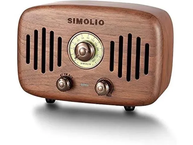 SIMOLIO Vintage Radio Retro Bluetooth Speakers, Loud and Powerful 2X8W Ultimate ...