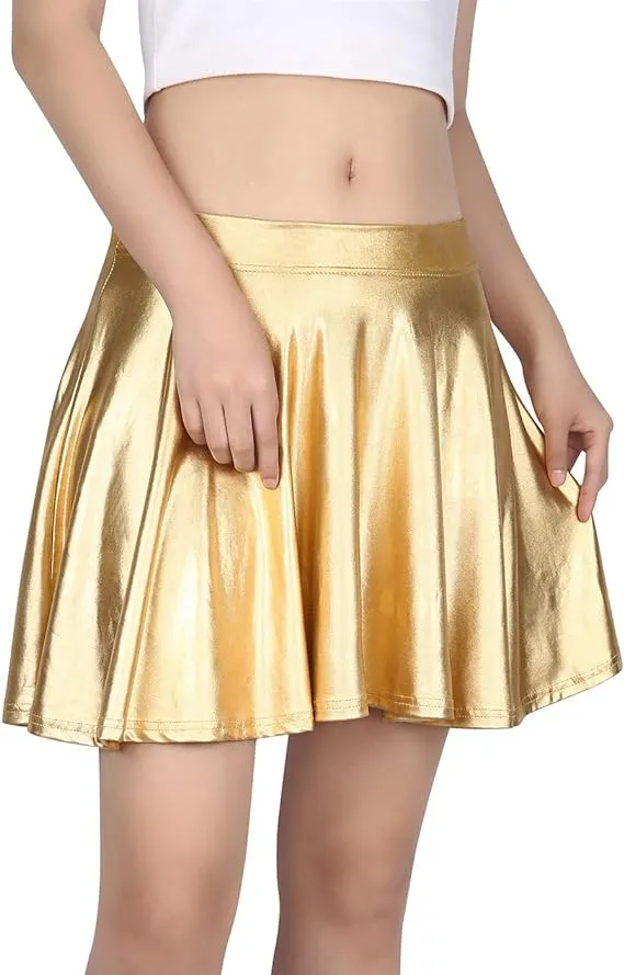 Women's Flared Pleated A-Line Skater Skirt