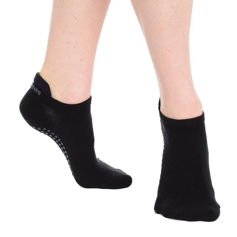 Riley Tab Back Grip Sock - Black/Black