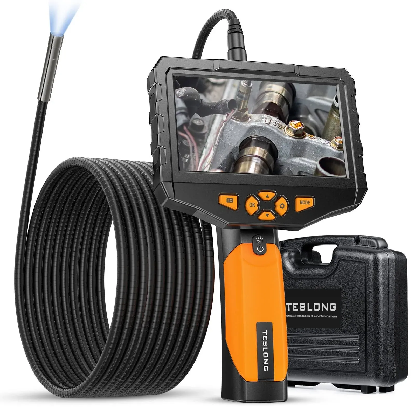 Industrial Endoscope Camera, Borescope Inspection Camera with Light, Automoti...