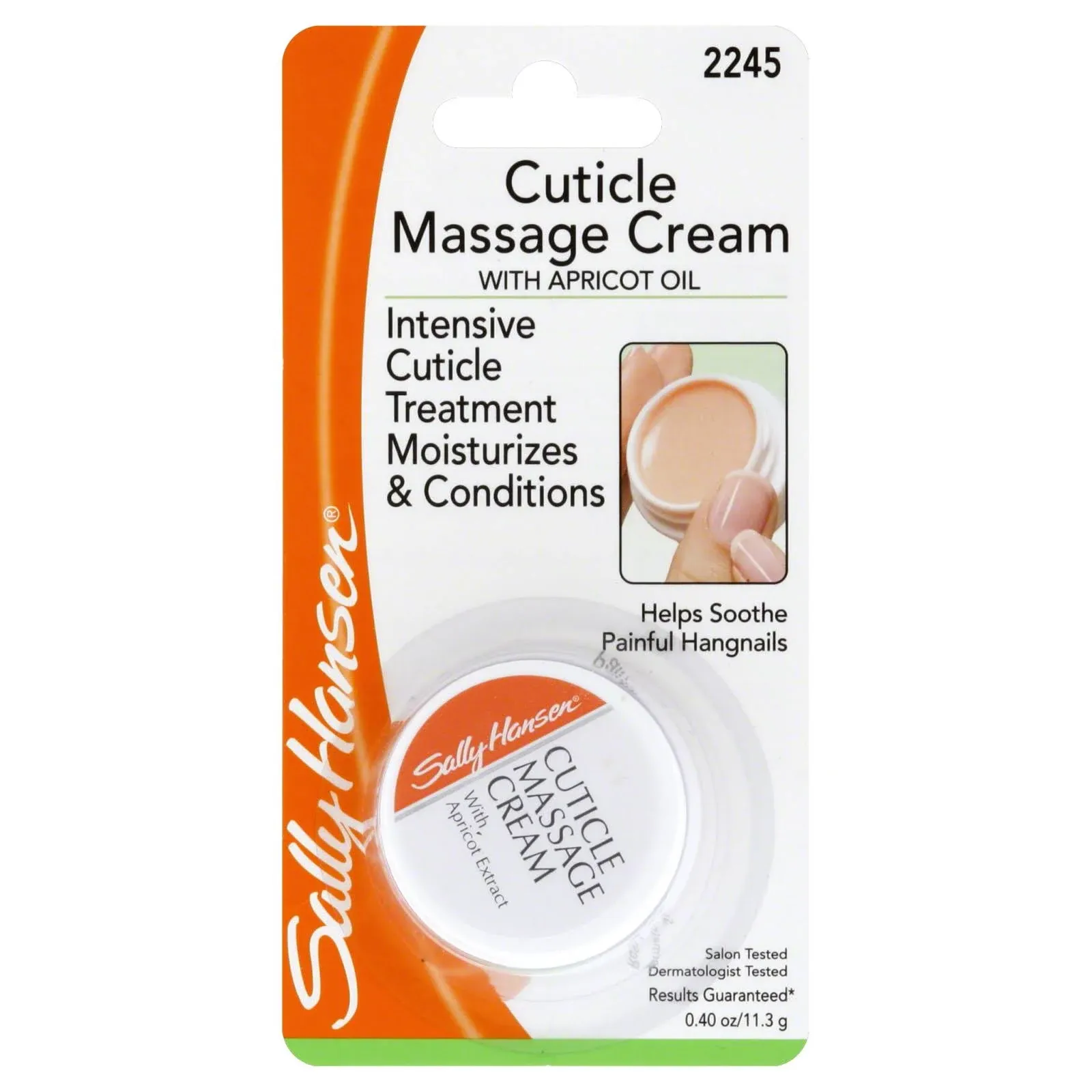 Sally Hansen Cuticle Massage Cream, 2245 - 0.4 oz