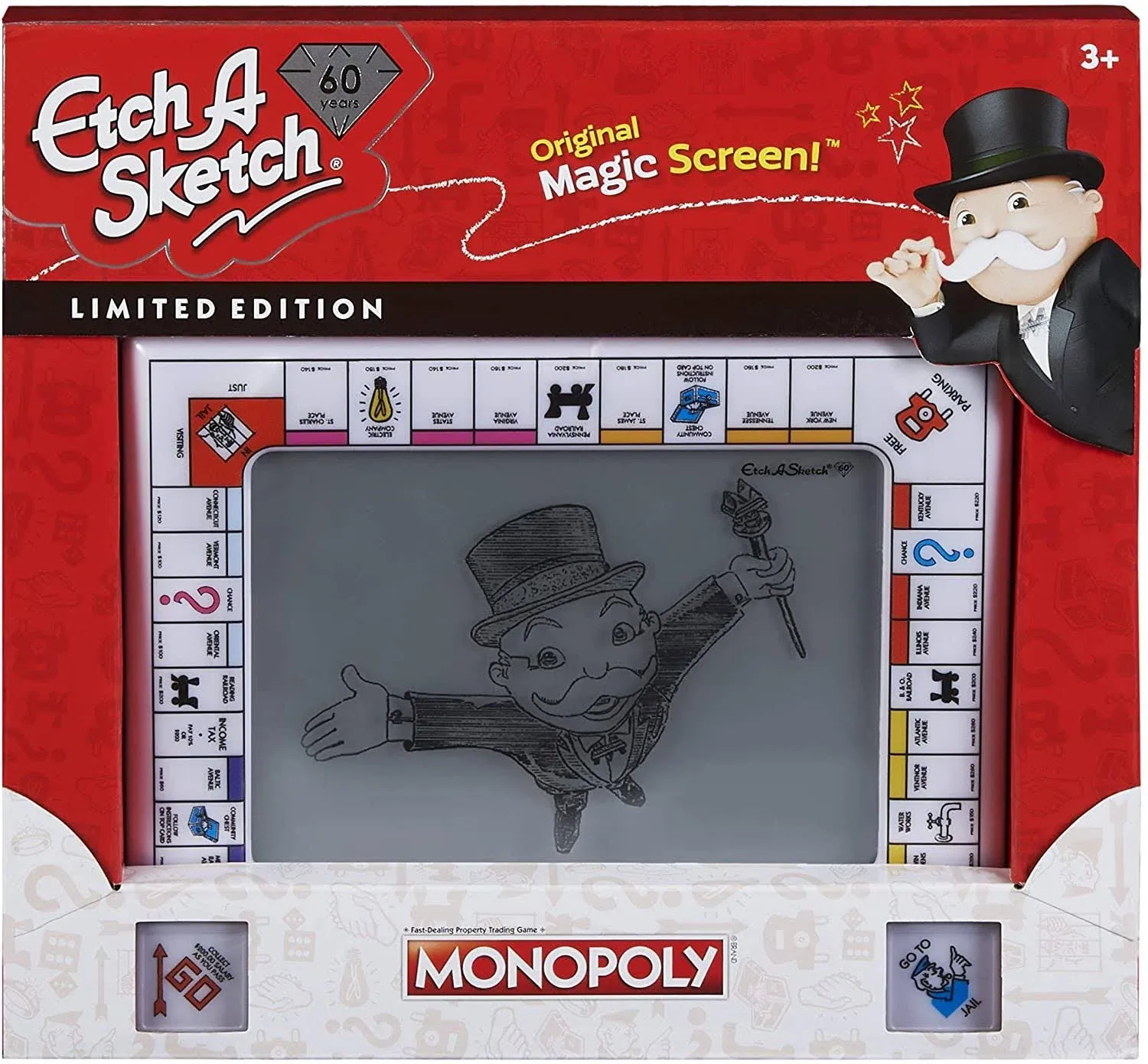 Etch A Sketch Classic Monopoly Limited-Edition Drawing Toy with Magic