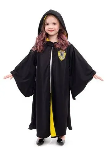 Little Adventures Yellow Hooded Wizard Robe - Size S/M (Ages 1-5)